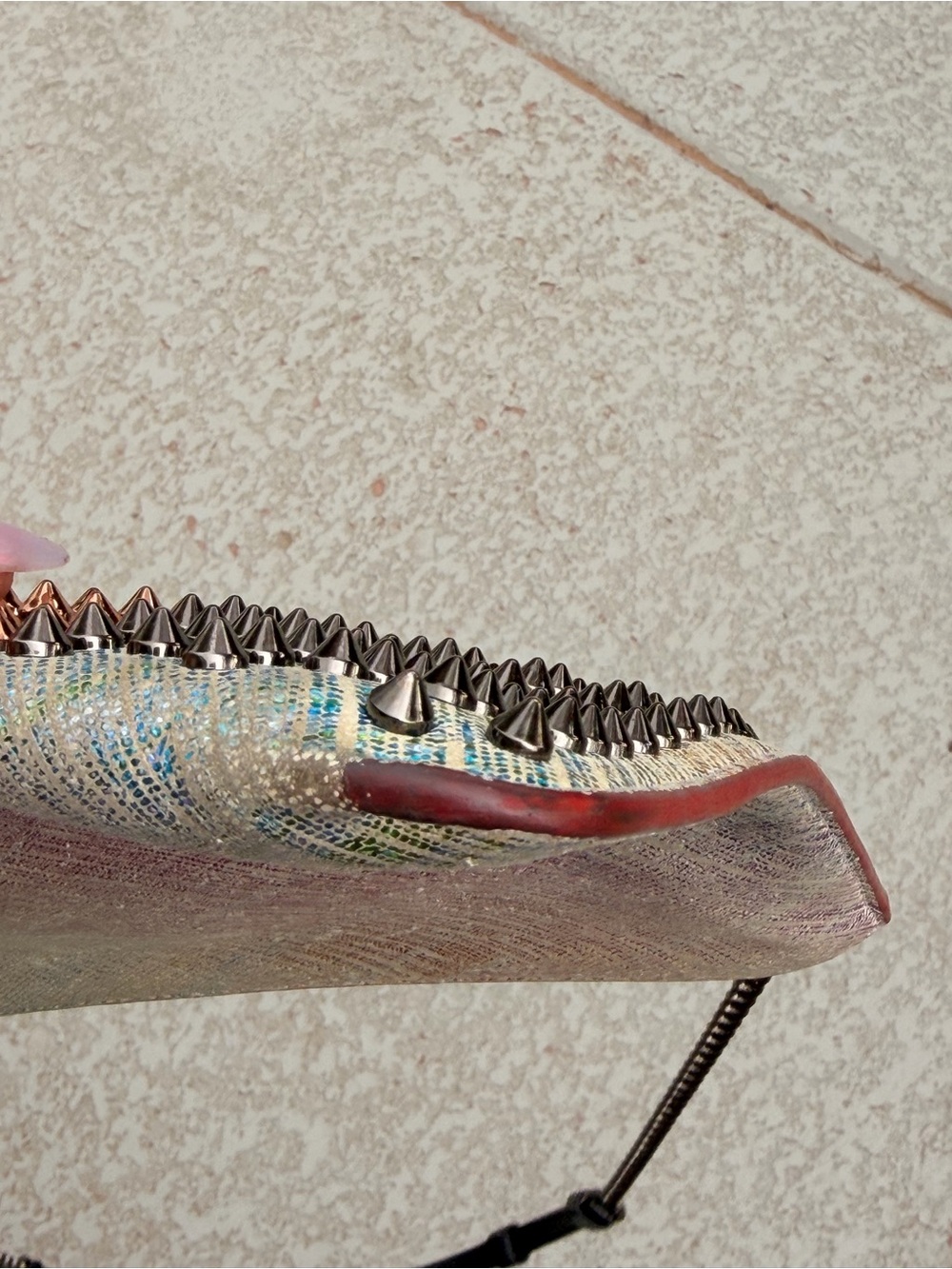 Christian Louboutin Multicolor Spiked Crossbody - Picture 9 of 11